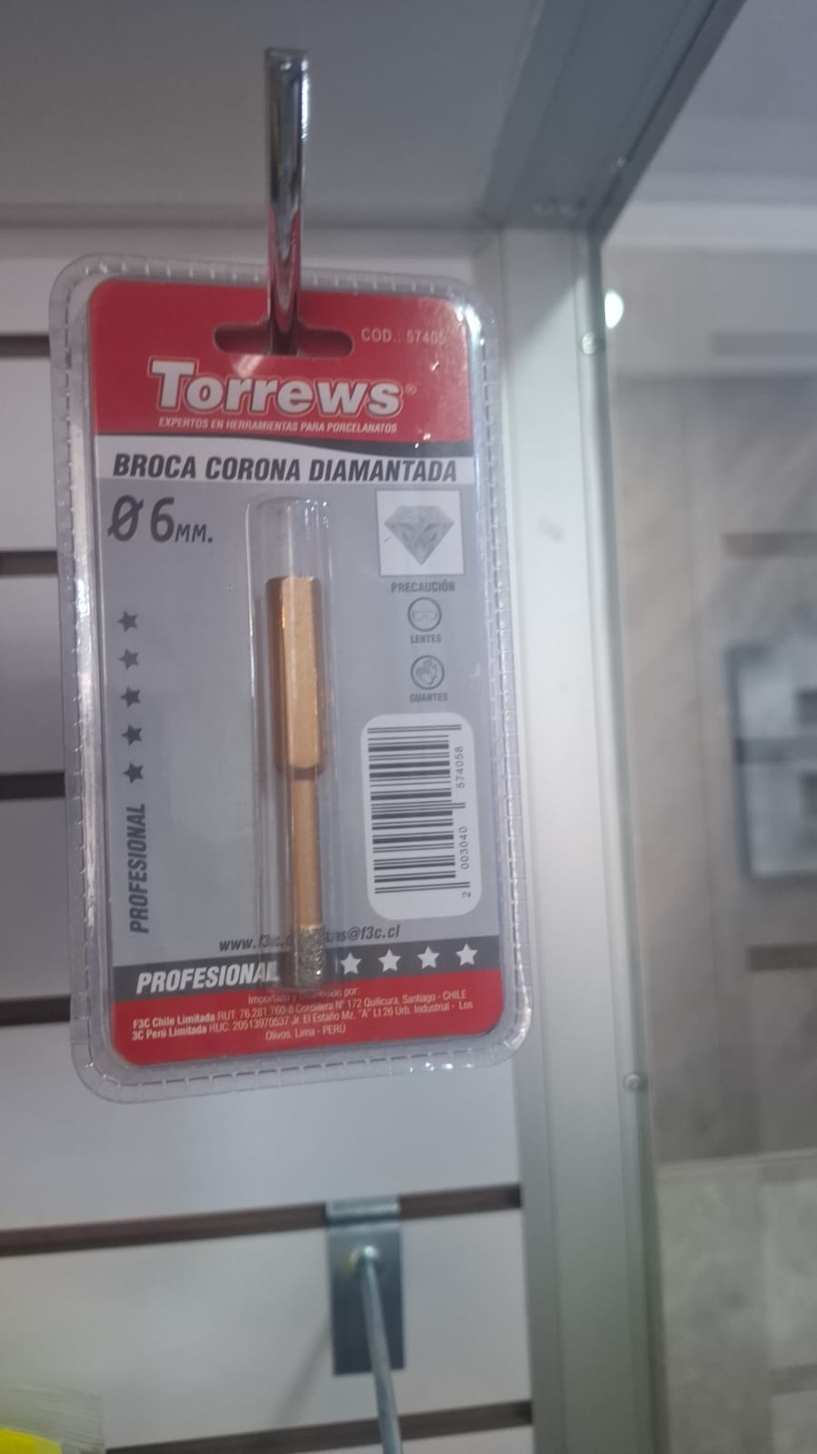 BROCA CORONA DIAMANTADA 6MM